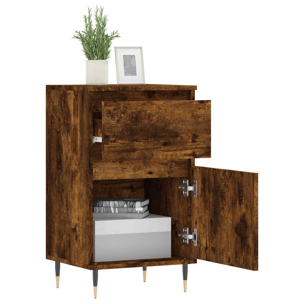 vidaXL Sideboard Smoked Oak 40x35x70 cm Engineered Wood 4