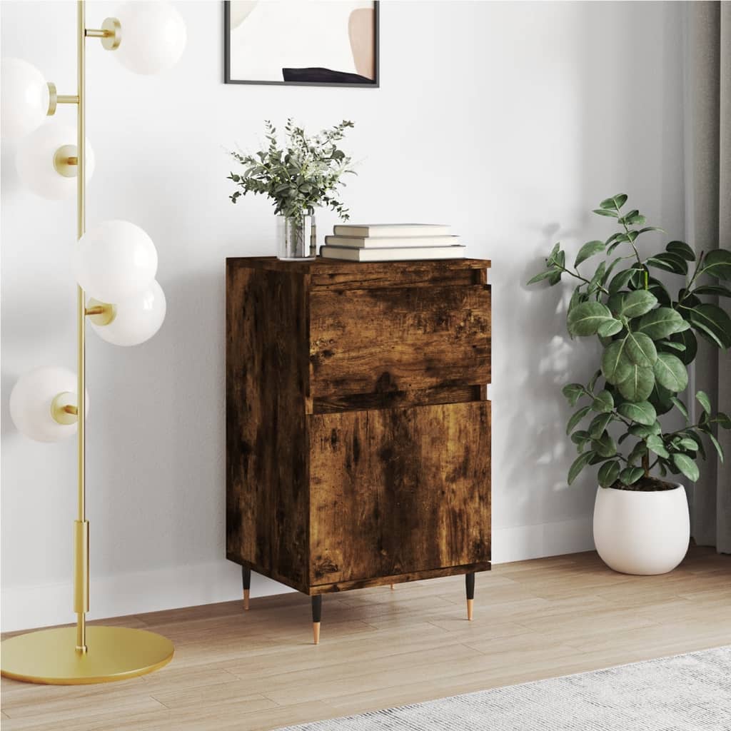 vidaXL Sideboard Smoked Oak 40x35x70 cm Engineered Wood 1