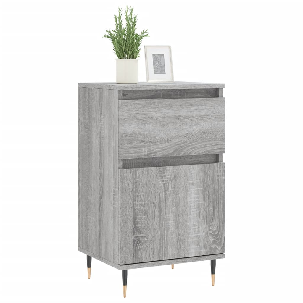 vidaXL Sideboards 2 pcs Grey Sonoma 40x35x70 cm Engineered Wood 3
