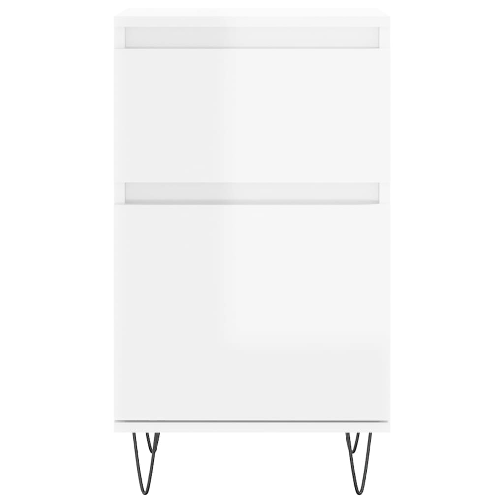 vidaXL Sideboards 2 pcs High Gloss White 40x35x70 cm Engineered Wood 6