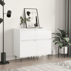 Sideboards Engineered Wood in High Gloss White