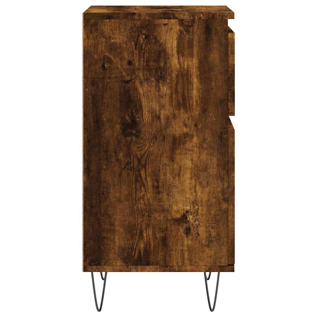 vidaXL Sideboard Smoked Oak 40x35x70 cm Engineered Wood 6