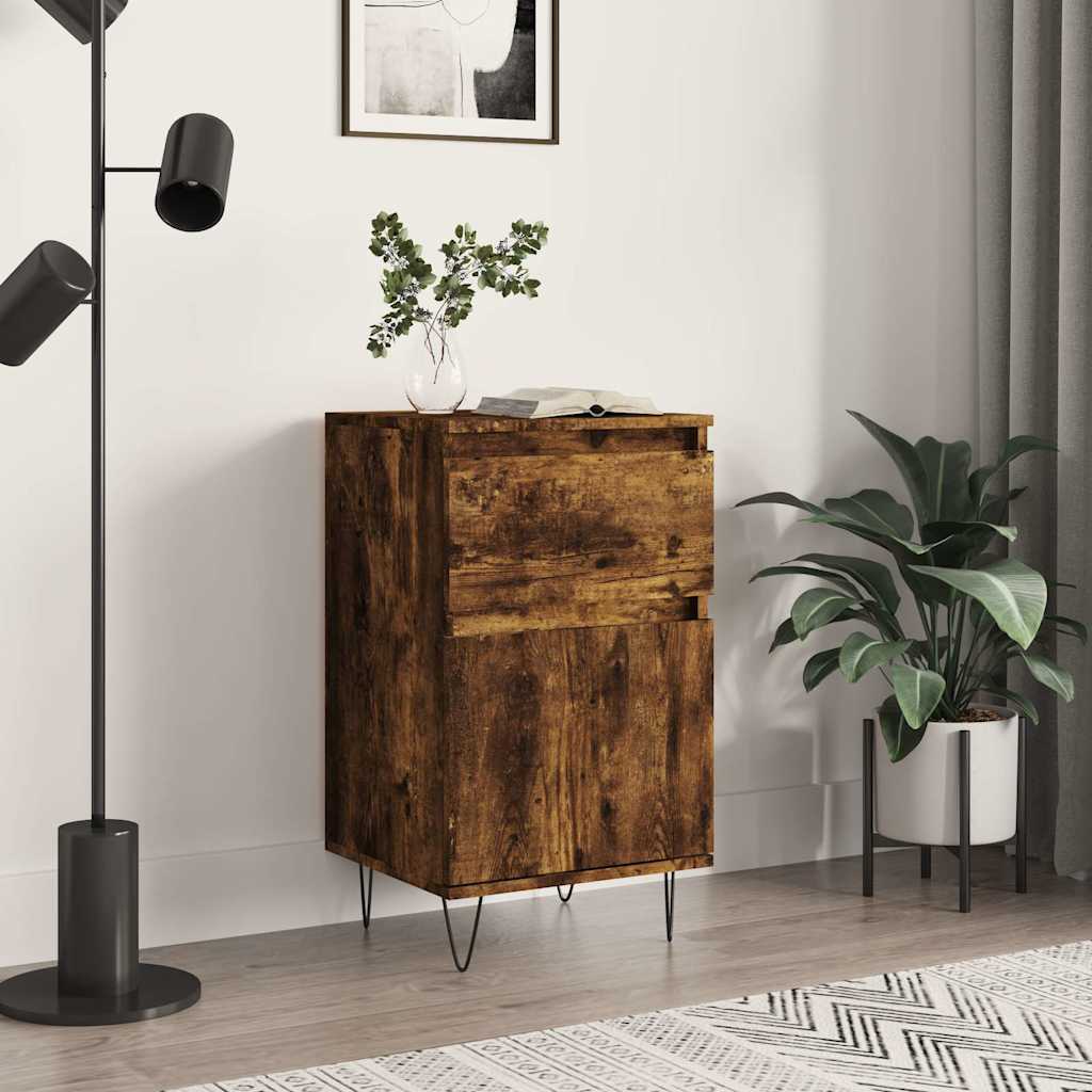 vidaXL Sideboard Smoked Oak 40x35x70 cm Engineered Wood 1