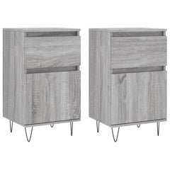 vidaXL Sideboards 2 pcs Grey Sonoma 40x35x70 cm Engineered Wood 2