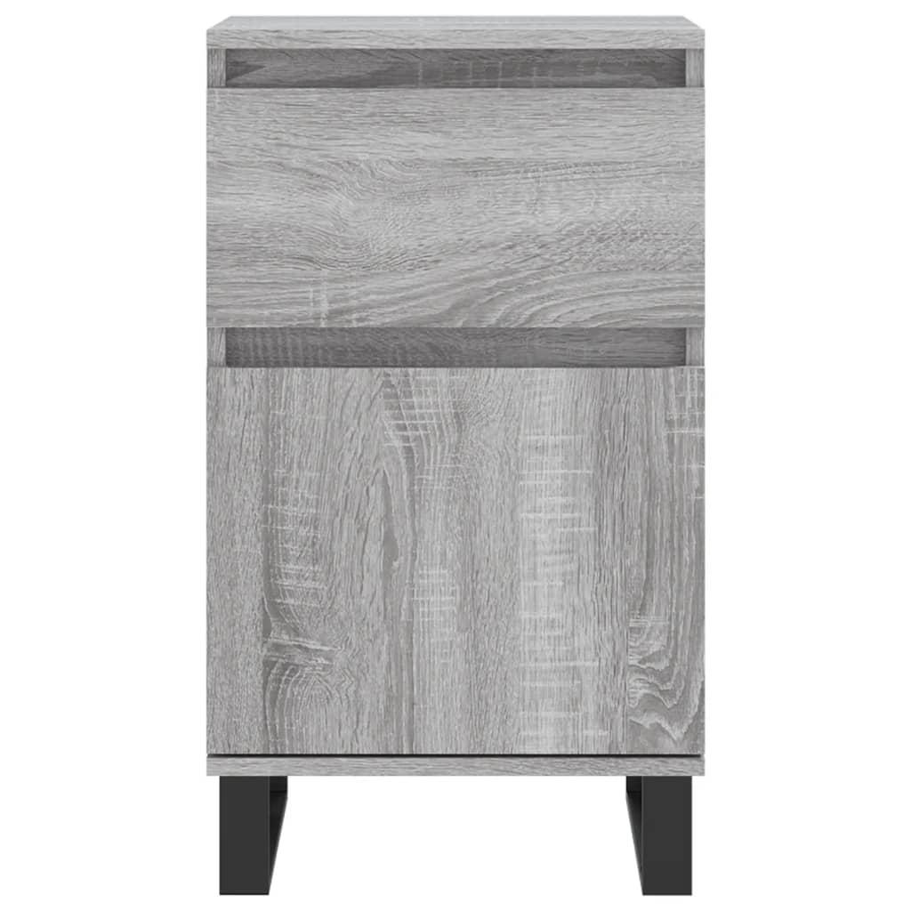 vidaXL Sideboards 2 pcs Grey Sonoma 40x35x70 cm Engineered Wood 6