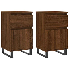vidaXL Sideboards 2 pcs Brown Oak 40x35x70 cm Engineered Wood 2
