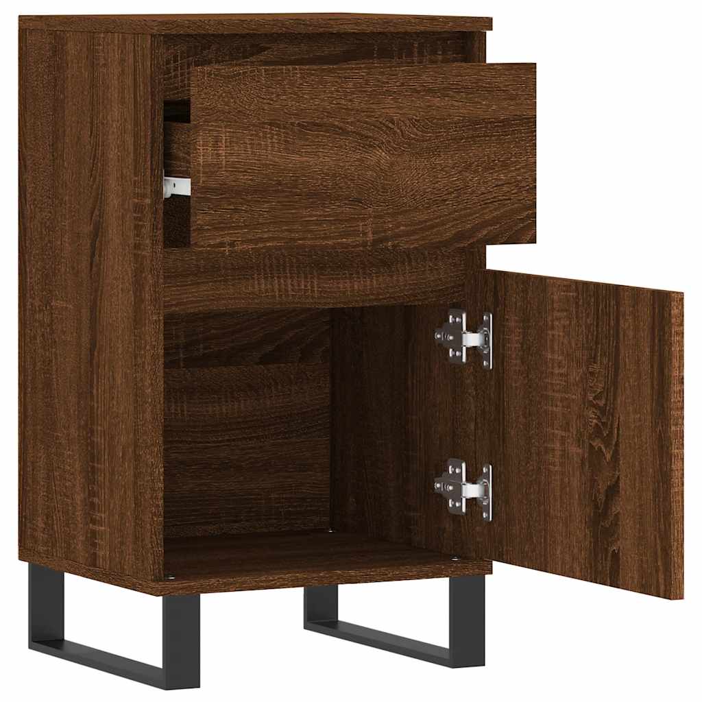 vidaXL Sideboards 2 pcs Brown Oak 40x35x70 cm Engineered Wood 6
