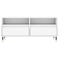 vidaXL TV Cabinet White 100x34.5x44.5 cm Engineered Wood 5