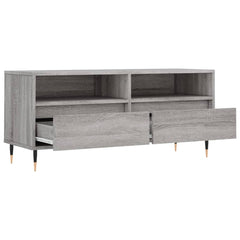 vidaXL TV Cabinet Grey Sonoma 100x34.5x44.5 cm Engineered Wood 6