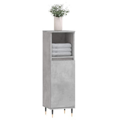 vidaXL Bathroom Cabinet Concrete Grey 30x30x100 cm Engineered Wood 3
