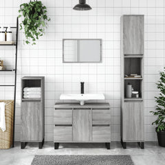 vidaXL Bathroom Cabinet 30x30x100 cm Engineered Wood