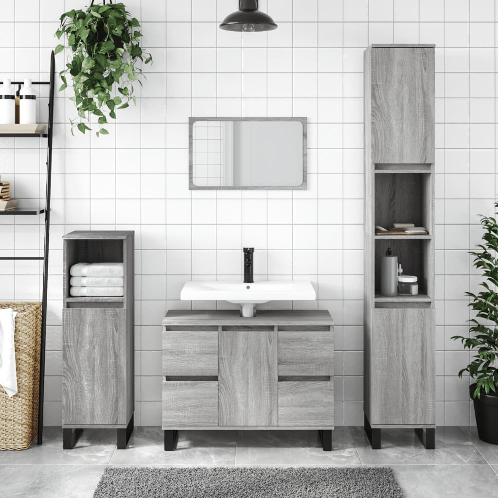 vidaXL Bathroom Cabinet 30x30x100 cm Engineered Wood