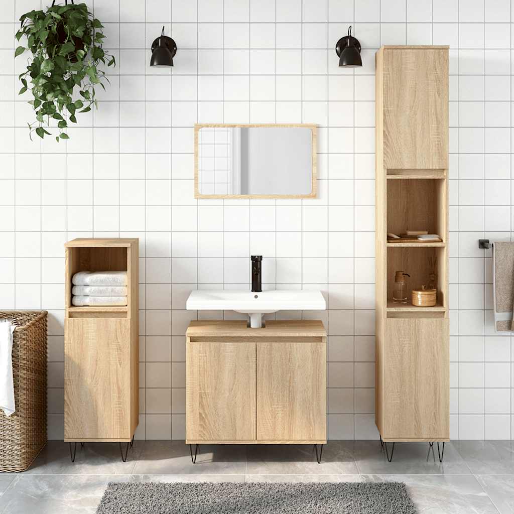 vidaXL Bathroom Cabinet 58x33x60 cm Engineered Wood