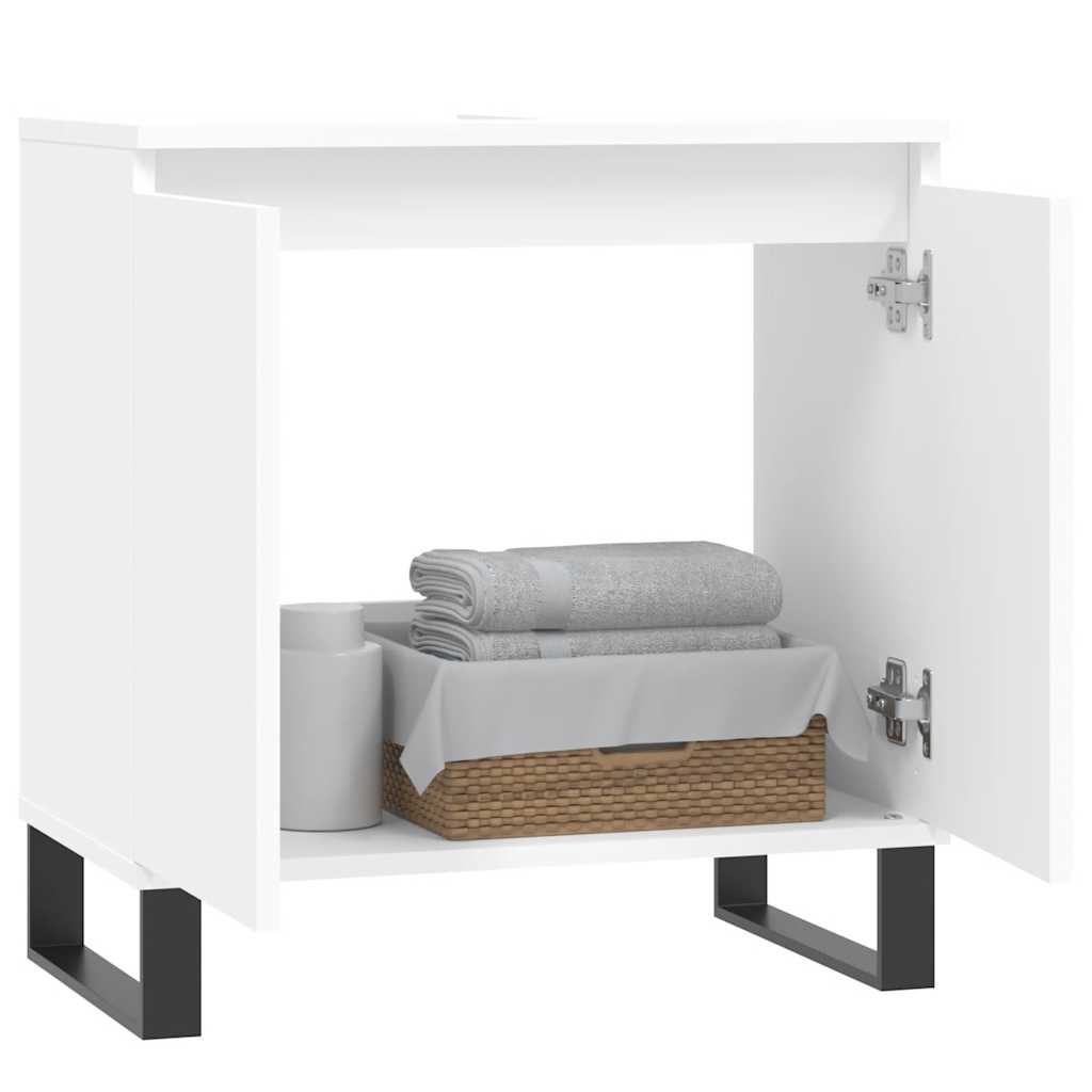 vidaXL Bathroom Cabinet White 58x33x60 cm Engineered Wood 3