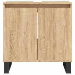 vidaXL Bathroom Cabinet Sonoma Oak 58x33x60 cm Engineered Wood 4