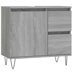 vidaXL Bathroom Cabinet Grey Sonoma 65x33x60 cm Engineered Wood 2