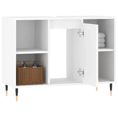 vidaXL Bathroom Cabinet White 80x33x60 cm Engineered Wood 4