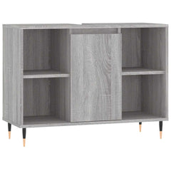 vidaXL Bathroom Cabinet Grey Sonoma 80x33x60 cm Engineered Wood 2