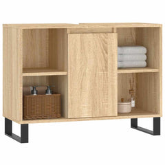 vidaXL Bathroom Cabinet Sonoma Oak 80x33x60 cm Engineered Wood 3
