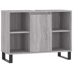 vidaXL Bathroom Cabinet Grey Sonoma 80x33x60 cm Engineered Wood 2