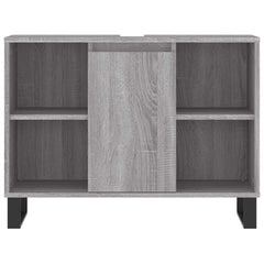 vidaXL Bathroom Cabinet Grey Sonoma 80x33x60 cm Engineered Wood 6