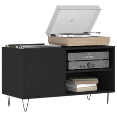 vidaXL Record Cabinet Black 85x38x48 cm Engineered Wood 3