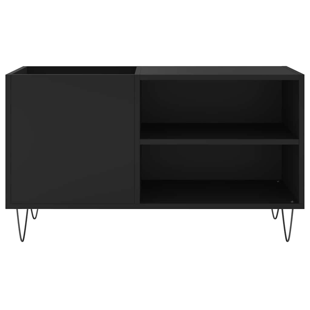 vidaXL Record Cabinet Black 85x38x48 cm Engineered Wood 4