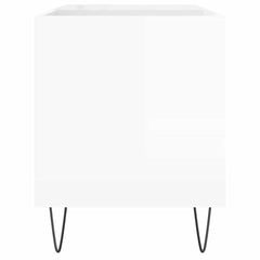 vidaXL Record Cabinet | High gloss white | Engineered wood, iron | 85x38x48 cm 5