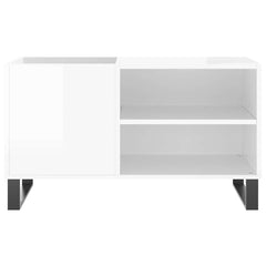 vidaXL Record Cabinet | Glossy White | Engineered Wood, Iron | Medium 4