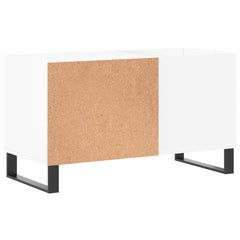 vidaXL Record Cabinet | Glossy White | Engineered Wood, Iron | Medium 6