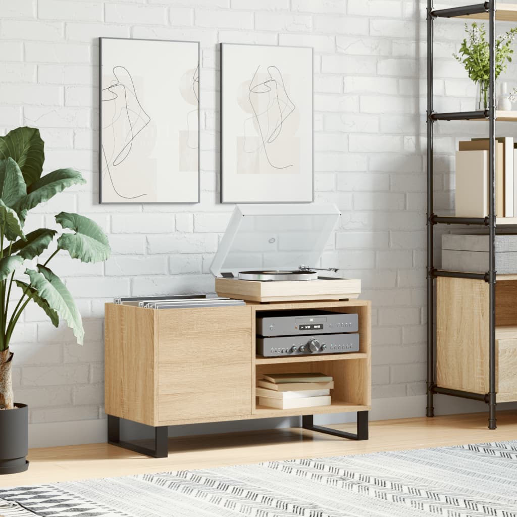 vidaXL Record Cabinet Sonoma Oak 85x38x48 cm Engineered Wood 1