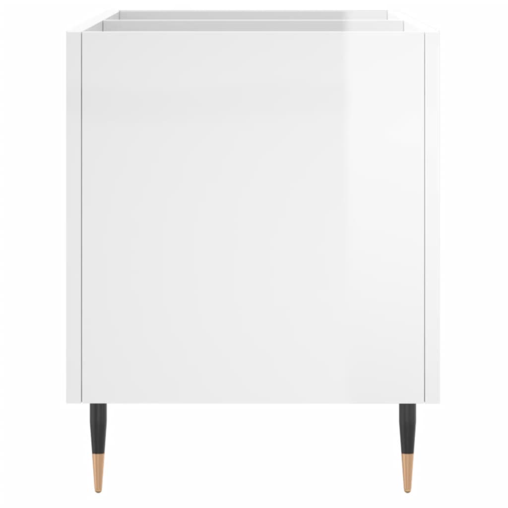 vidaXL Record Cabinet High Gloss White 74.5x38x48 cm Engineered Wood 5