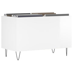 vidaXL Record Cabinet High Gloss White 74.5x38x48 cm Engineered Wood 3