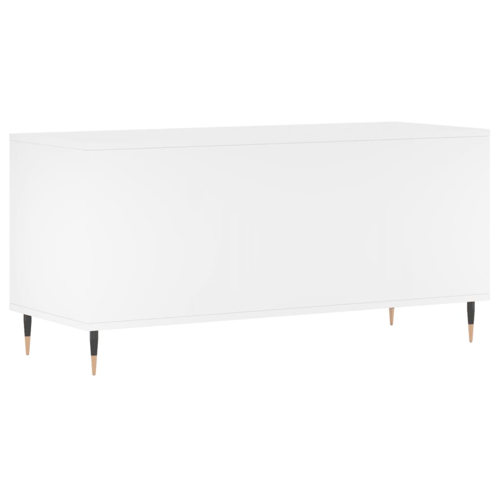 Record Cabinet White Engineered Wood, image 6