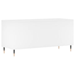 Record Cabinet White Engineered Wood, image 6