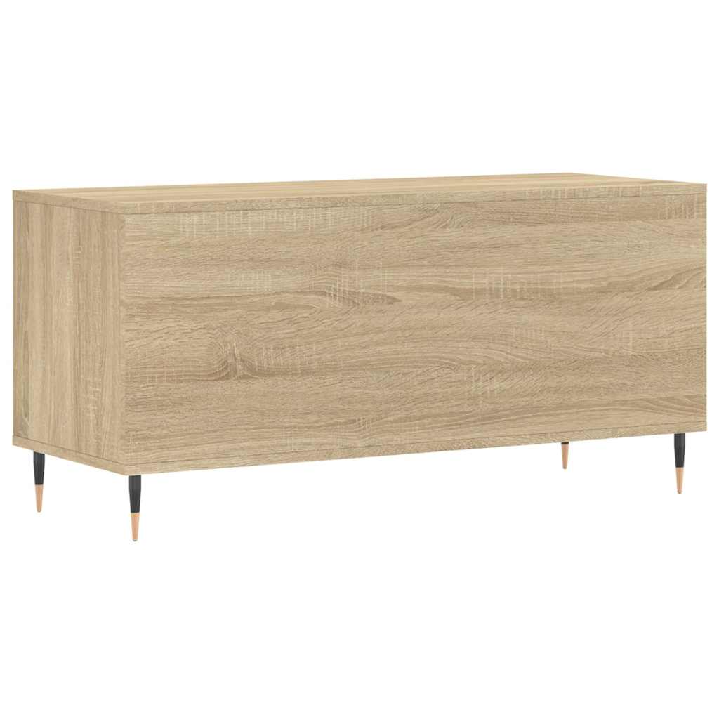 vidaXL Record Cabinet | Sonoma oak | Engineered wood, iron | 100 x 38 x 48 cm 6