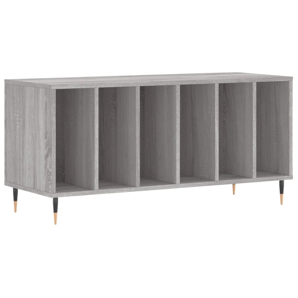 vidaXL Record Cabinet Grey Sonoma 100x38x48 cm Engineered Wood 2