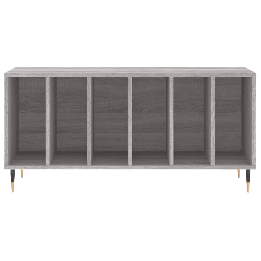 vidaXL Record Cabinet Grey Sonoma 100x38x48 cm Engineered Wood 4