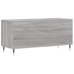 vidaXL Record Cabinet Grey Sonoma 100x38x48 cm Engineered Wood 6