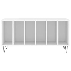 vidaXL Record Cabinet White 100x38x48 cm Engineered Wood 4