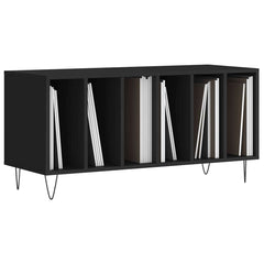 vidaXL Record Cabinet Black 100x38x48 cm Engineered Wood 3