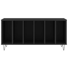 vidaXL Record Cabinet Black 100x38x48 cm Engineered Wood 4