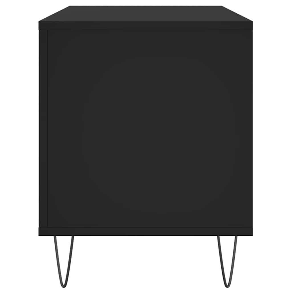 vidaXL Record Cabinet Black 100x38x48 cm Engineered Wood 5