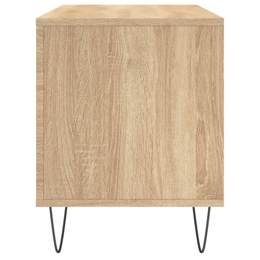 vidaXL Record Cabinet Sonoma Oak 100x38x48 cm Engineered Wood 5