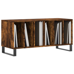 Record Cabinet Smoked Oak Engineered Wood, image 3
