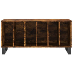 Record Cabinet Smoked Oak Engineered Wood, image 4