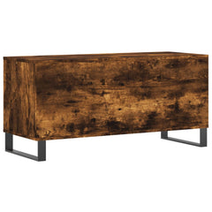 Record Cabinet Smoked Oak Engineered Wood, image 6