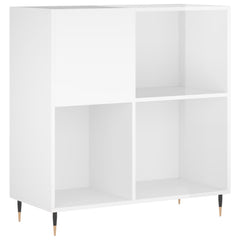 vidaXL Record Cabinet High Gloss White 84.5x38x89 cm Engineered Wood 2
