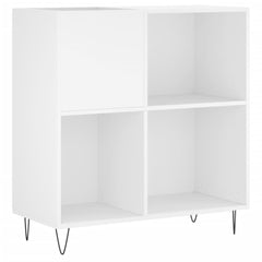 Record Cabinet White Engineered Wood, image 2