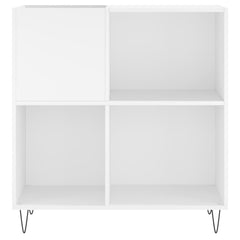 Record Cabinet White Engineered Wood, image 4